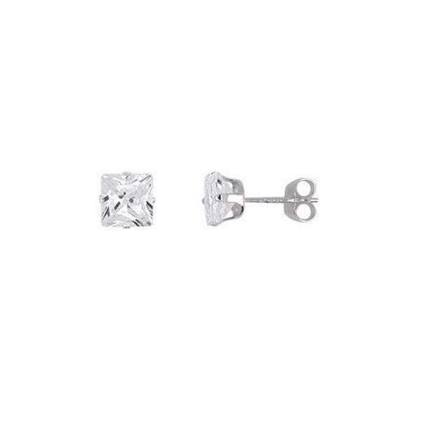 Cercei din argint 925 cu zirconii 6 mm [1]